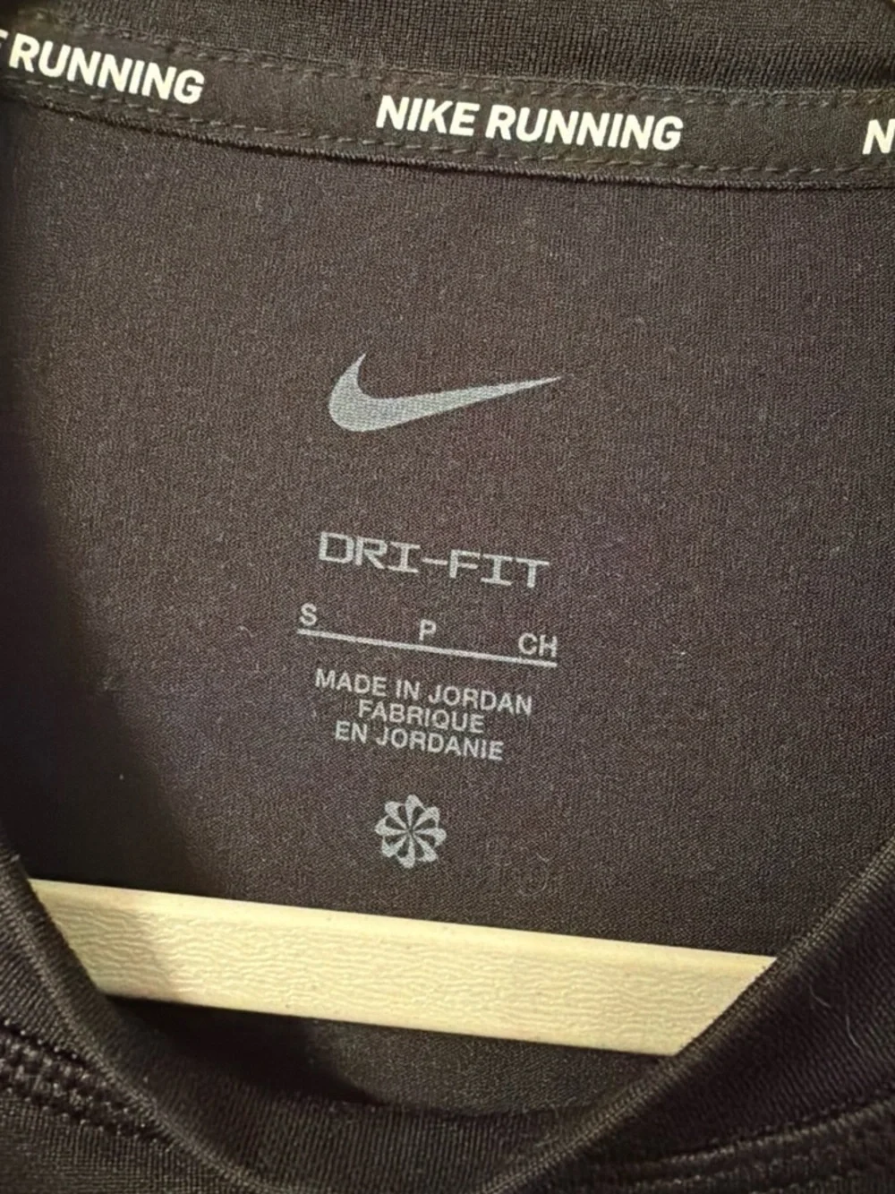 Nike Black and White Running Dri-FIT Long-Sleeve Top